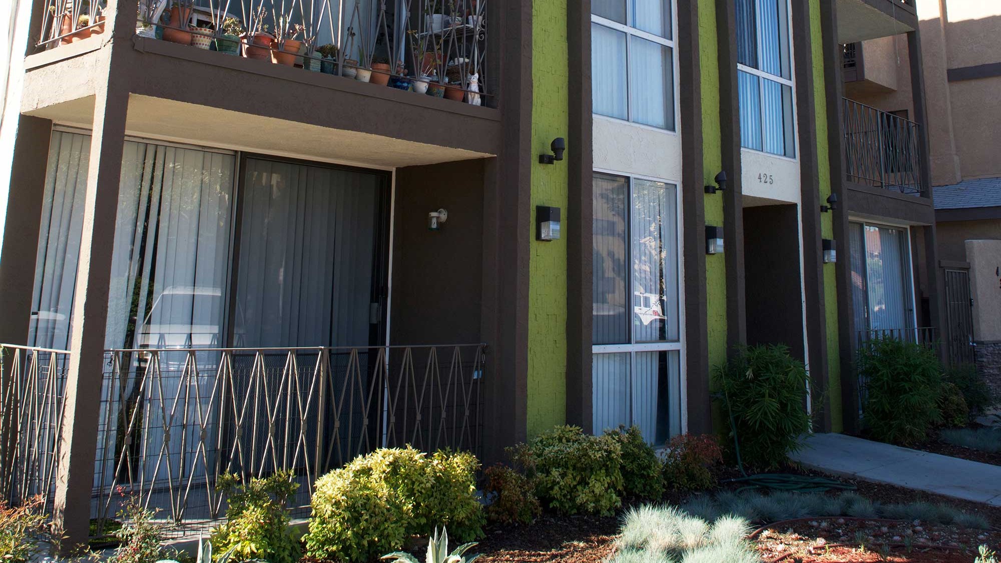 Apartment complex exterior